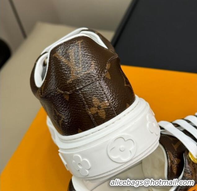 Shop Cheap Louis Vuitton Time Out Sneakers in Patent Monogram Canvas with leopard print 724099