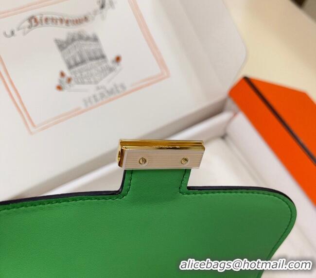 Top Quality Hermes Constance Mini Bag 18cm in Epsom Palm-Grained Leather 8057 Green/Gold 2024 (Half Handmade)