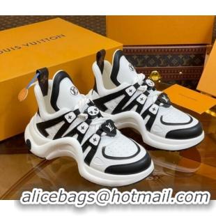 Most Popular Louis Vuitton LV Archlight Sneakers with Panda Beads White/Black 815082