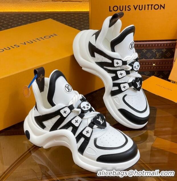 Most Popular Louis Vuitton LV Archlight Sneakers with Panda Beads White/Black 815082