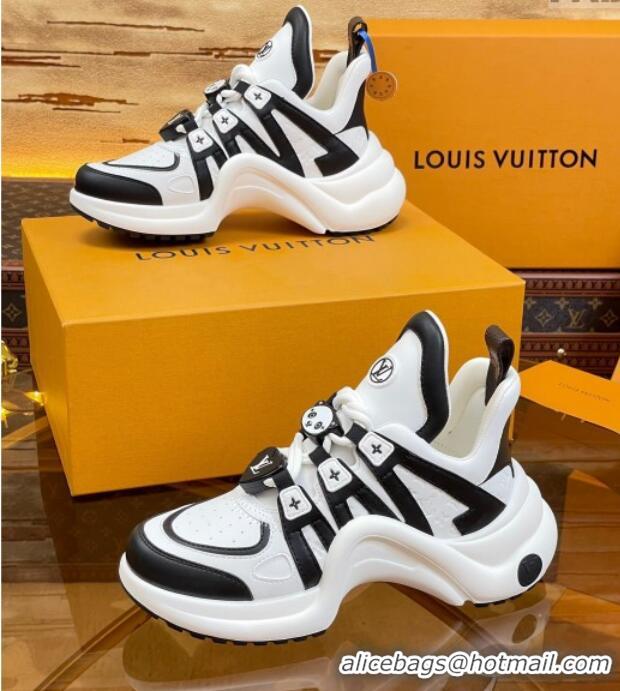 Most Popular Louis Vuitton LV Archlight Sneakers with Panda Beads White/Black 815082