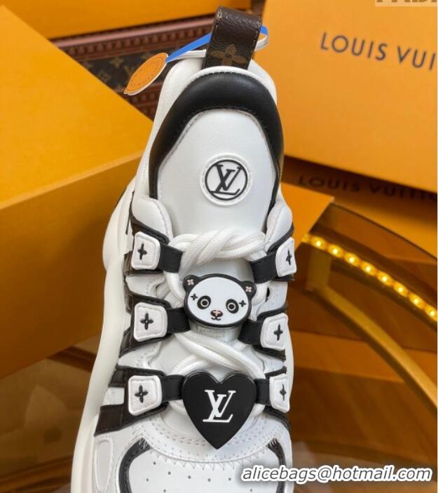 Most Popular Louis Vuitton LV Archlight Sneakers with Panda Beads White/Black 815082