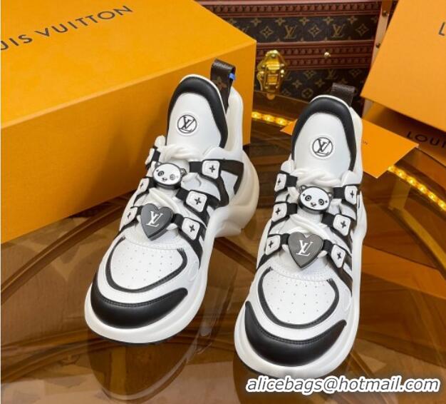 Most Popular Louis Vuitton LV Archlight Sneakers with Panda Beads White/Black 815082