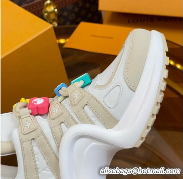 Pretty Style Louis Vuitton LV Archlight Sneakers with Signature Beads Beige 815083