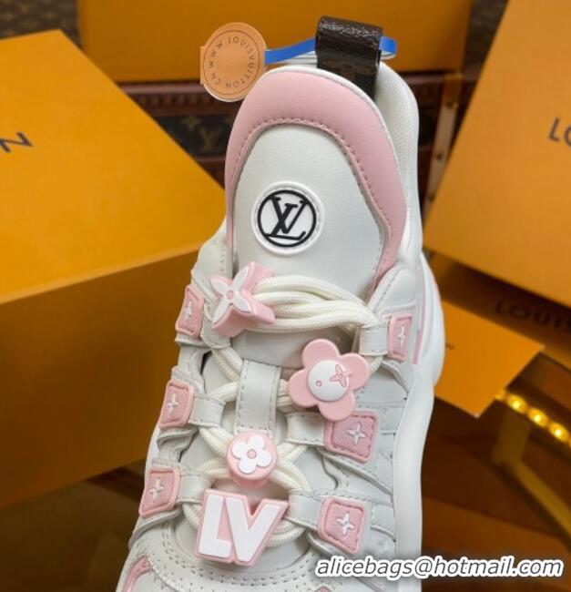 Good Product Louis Vuitton LV Archlight Sneakers with Signature Beads Pink 815084