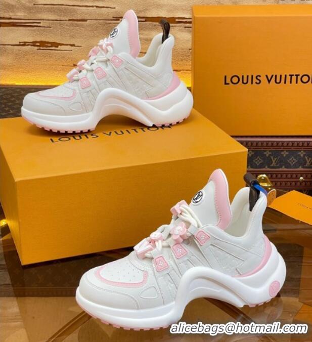 Good Product Louis Vuitton LV Archlight Sneakers with Signature Beads Pink 815084