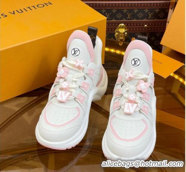 Good Product Louis Vuitton LV Archlight Sneakers with Signature Beads Pink 815084