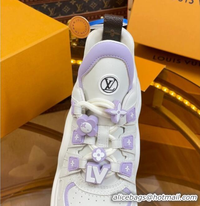 Good Looking Louis Vuitton LV Archlight Sneakers with Signature Beads Purple 815085