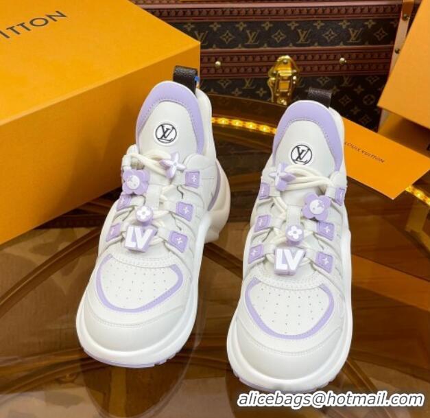 Good Looking Louis Vuitton LV Archlight Sneakers with Signature Beads Purple 815085