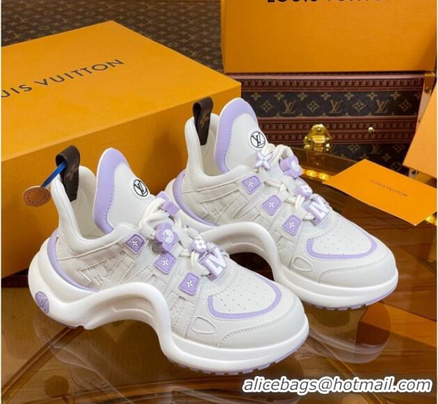 Good Looking Louis Vuitton LV Archlight Sneakers with Signature Beads Purple 815085