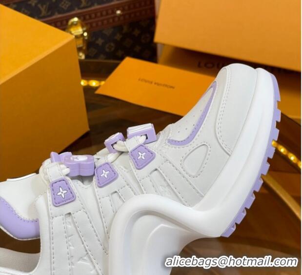 Good Looking Louis Vuitton LV Archlight Sneakers with Signature Beads Purple 815085