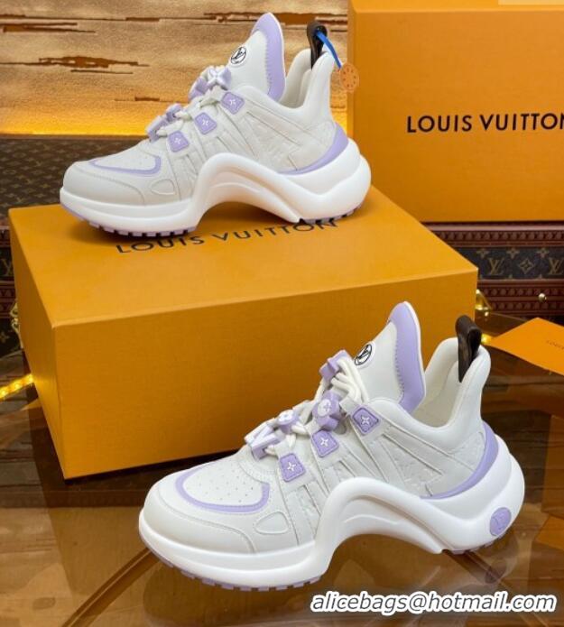 Good Looking Louis Vuitton LV Archlight Sneakers with Signature Beads Purple 815085