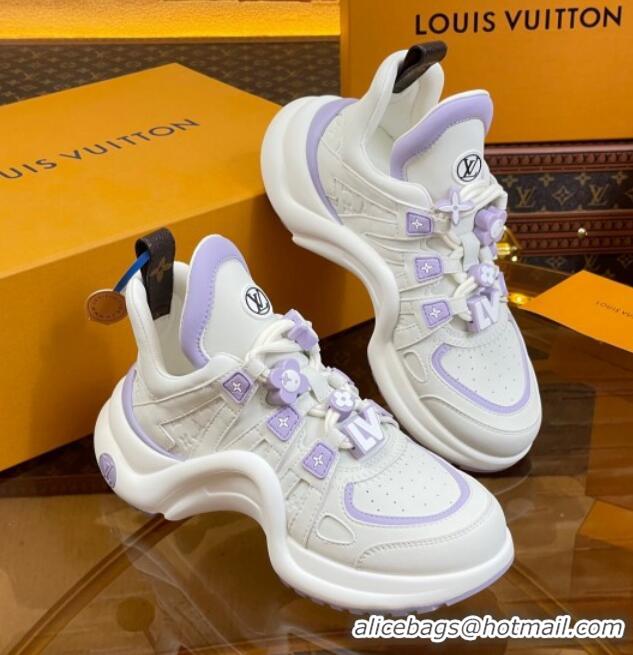 Good Looking Louis Vuitton LV Archlight Sneakers with Signature Beads Purple 815085