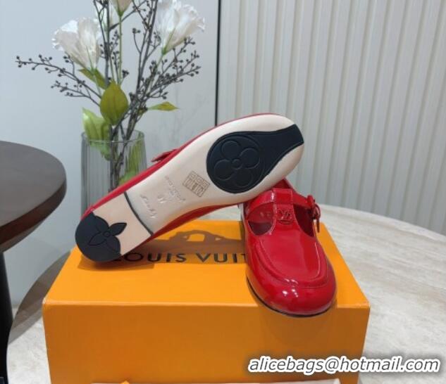 Perfect Louis Vuitton Soho Flat Mary Janes Flat Loafers in Naplak Leather Red 815087