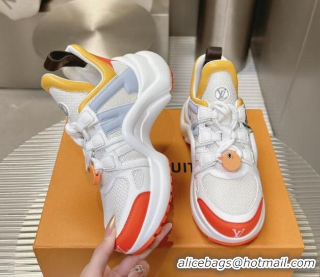 Classic Hot Louis Vuitton LV Archlight Sneakers in Ducks and Flower Print White 0815096