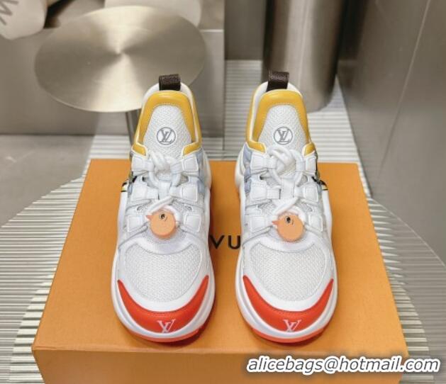 Classic Hot Louis Vuitton LV Archlight Sneakers in Ducks and Flower Print White 0815096