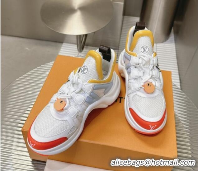 Classic Hot Louis Vuitton LV Archlight Sneakers in Ducks and Flower Print White 0815096