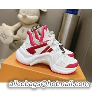 Good Looking Louis Vuitton LV Archlight Sneakers with Rabbit Patch White/Red 0815097