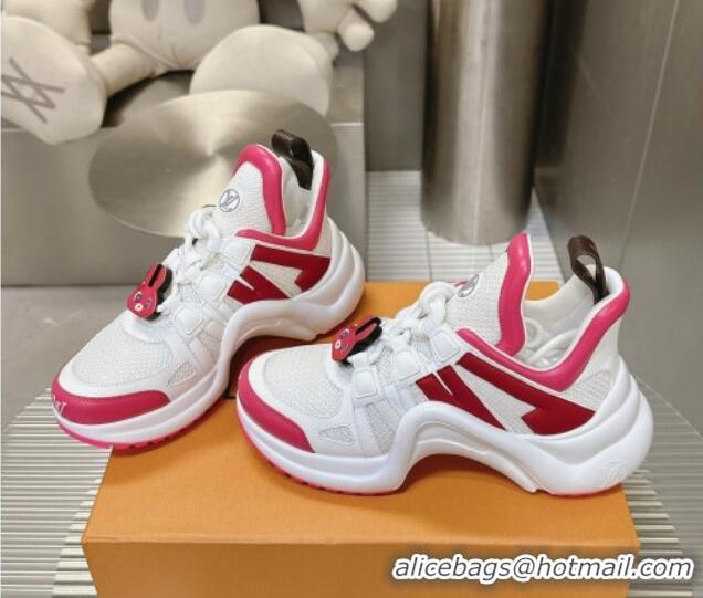 Good Looking Louis Vuitton LV Archlight Sneakers with Rabbit Patch White/Red 0815097