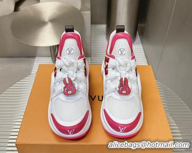 Good Looking Louis Vuitton LV Archlight Sneakers with Rabbit Patch White/Red 0815097