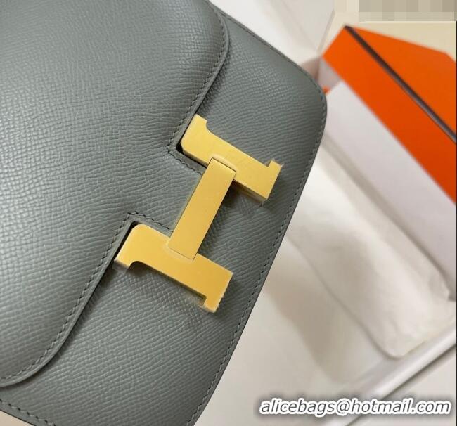 Affordable Price Hermes Constance Mini Bag 18cm in Epsom Palm-Grained Leather 8057 Almond Green/Gold 2024 (Half Handmade