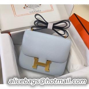 Buy Classic Hermes Constance Mini Bag 18cm in Epsom Palm-Grained Leather 8057 Grail Blue/Gold 2024 (Half Handmade)