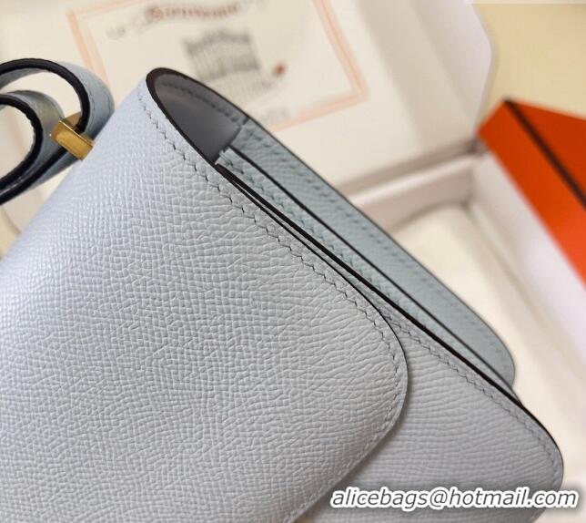 Buy Classic Hermes Constance Mini Bag 18cm in Epsom Palm-Grained Leather 8057 Grail Blue/Gold 2024 (Half Handmade)