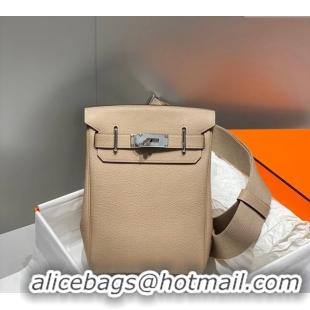 Well Crafted Hermes Birkin Hac a Dos Bag in Original Grained Calfskin 8123 Coat Grey 2024