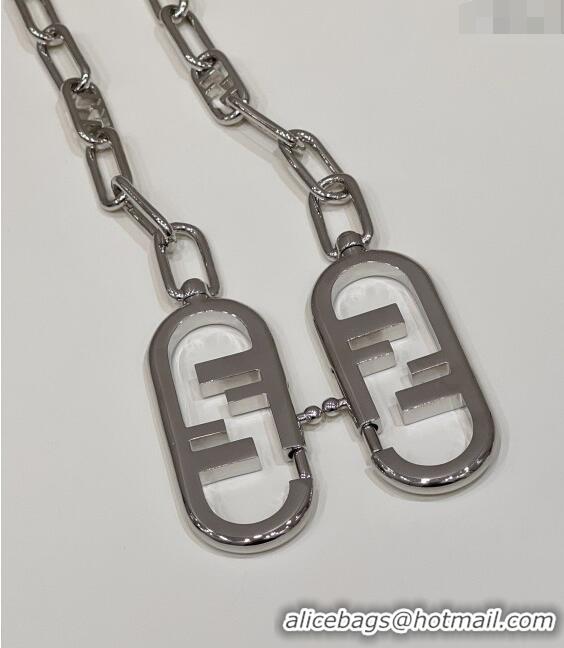 New Design Fendi TIMELESS Strap You Silver-colored Metal Shoulder Strap 999 2024