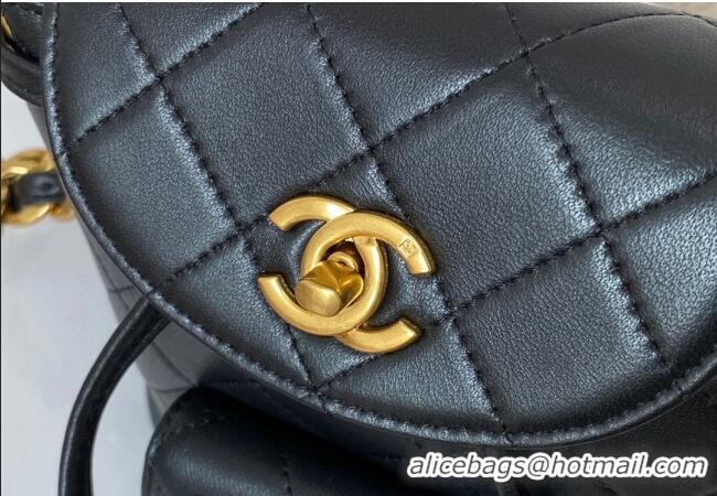 Inexpensive Chanel Quilted Calfskin Small Backpack bag A088792 Black 2024