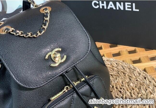 Buy Discount Chanel Grained Calfskin Mini Backpack bag AS3530 Black 2024