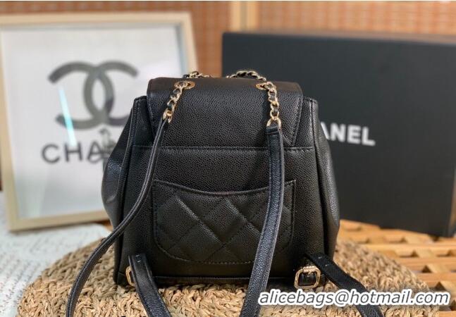 Buy Discount Chanel Grained Calfskin Mini Backpack bag AS3530 Black 2024