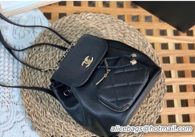 Buy Discount Chanel Grained Calfskin Mini Backpack bag AS3530 Black 2024