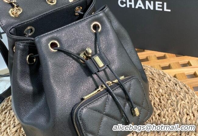 Buy Discount Chanel Grained Calfskin Mini Backpack bag AS3530 Black 2024