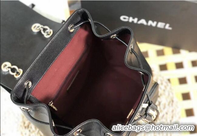 Promotional Chanel Grained Calfskin Backpack bag AS3531 Black 2024