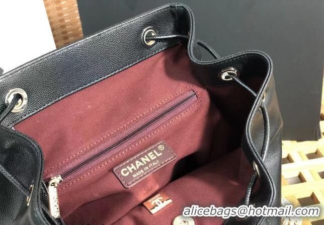 Promotional Chanel Grained Calfskin Backpack bag AS3531 Black 2024