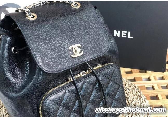 Promotional Chanel Grained Calfskin Backpack bag AS3531 Black 2024