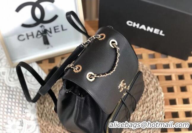 Promotional Chanel Grained Calfskin Backpack bag AS3531 Black 2024