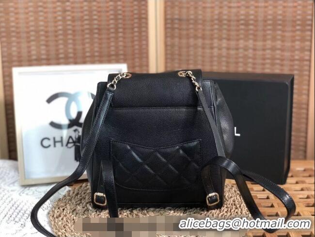 Promotional Chanel Grained Calfskin Backpack bag AS3531 Black 2024