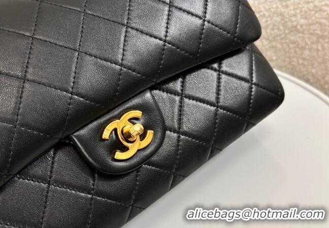 Hot Sell Cheap Chanel Vintage Quilted Lambskin Flap bag A01112 Black 2024