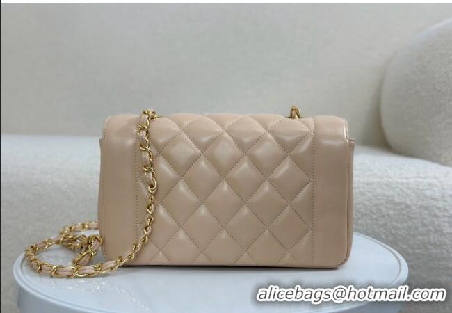 Top Quality Chanel Vintage Lambskin Flap bag AS2221 Beige 2024