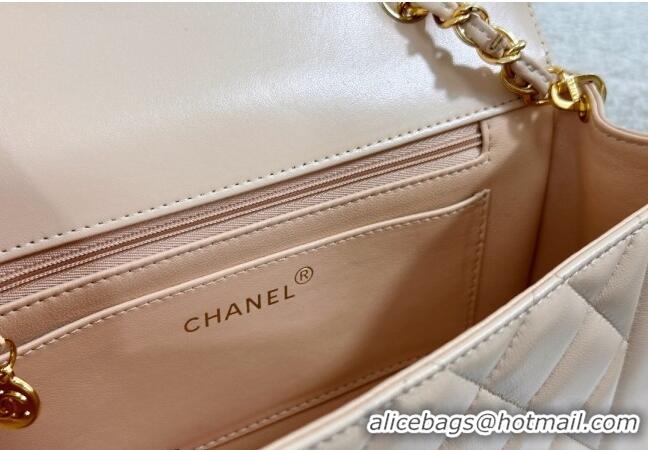 Top Quality Chanel Vintage Lambskin Flap bag AS2221 Beige 2024