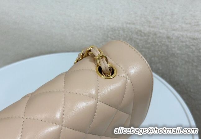 Top Quality Chanel Vintage Lambskin Flap bag AS2221 Beige 2024