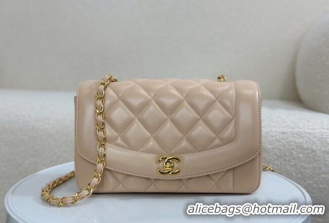 Top Quality Chanel Vintage Lambskin Flap bag AS2221 Beige 2024