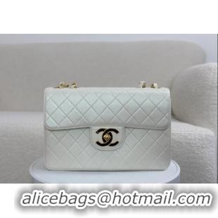 Trendy Design Chanel Vintage Grained Calfskin Flap bag A088 Pearly White 2024