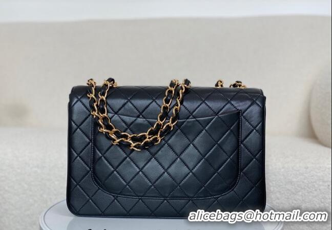 Luxury Cheap Chanel Vintage Lambskin Flap bag A088 Black 2024