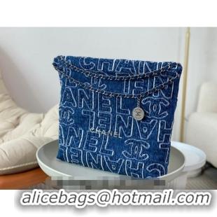 Well Crafted Chanel 22 Denim Shopping Bag AS3261 Blue 2024