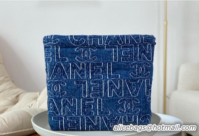 Well Crafted Chanel 22 Denim Shopping Bag AS3261 Blue 2024