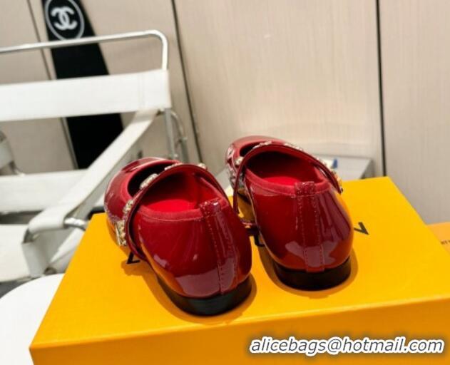 Perfect Louis Vuitton Romy Flat Ballerinas in Patent Leather Red 905076