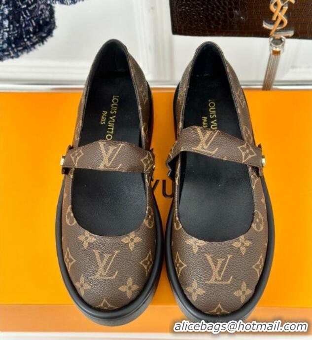 Purchase Louis Vuitton Platform Mary Janes Shoes 5cm in Monogram Canvas Brown 905080